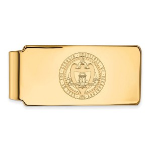 Black Bow Jewelry 14k Yellow Gold Plated Sterling Silver Georgia Tech Yellow Jackets NCAA Money Clip - 1 of 3