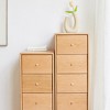 GDFStudio Agatha Solid Oak Wood Light Brown Storage Cabinet - 3 of 4