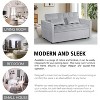 TiramisuBest 3 in 1 Velvet Sleeper Sofa Bed Adjustable Backrest Pull Out Couch with Armrests Storage Pockets and 2 Pillows for Living Room - 4 of 4