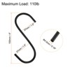 Unique Bargains High Manganese Steel Long S-shaped Durable Hooks and Hangers 5 Pcs - 2 of 4