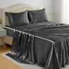 Lux Decor Bed Sheets - Satin Sheet Set Luxurious Soft Silky Feel Deep Pocket Bedding Sheets with Pillowcase - 3 of 4