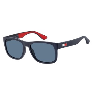 Tommy Hilfiger TH 1556/S 8RU_KU Unisex Rectangle Sunglasses Blue Red 56mm - 1 of 3