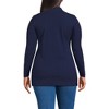 Lands' End Women's Long Sleeve Polished Rib Button Through Tunic Shirt - 2 of 3