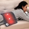 Costway Weighted Heating Pad with 2 Massagers Massaging Vibration 5 Heating Levels 9 Modes Blue/Gray - 2 of 4
