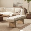 TiramisuBest Waterfall Entryway Bench - Beige Wood & Fabric, 52"W, 17.5x52x18 Inches - 4 of 4
