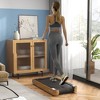 Soozier Walking Pad Under Desk Treadmill with Bluetooth Speaker, Wheels, and Remote Control, 19.75" Wide Running Mat, Wood Look - 2 of 4
