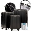 Nonstop New York 3 Piece Set (20" 24" 28") 4-Wheel Luggage Set + PowerBank & 3 packing cubes - image 2 of 4