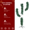 5ft PVC Material 400 Branches Cactus Shape With Decorative Accessories 110 Lights Warm Colors 8 Modes Christmas Tree Green - 2 of 4