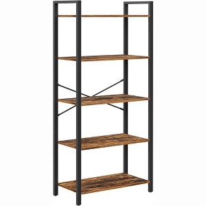 Extra Tall Bookshelf, Large Bookcase with Steel Frame, Deep Book Shelf - 1 of 4