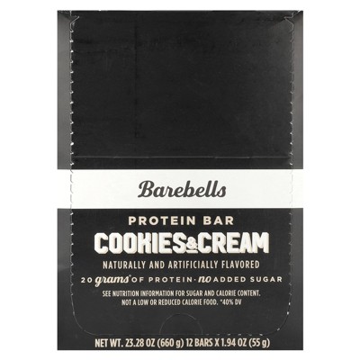 Barebells Protein Bar, Cookies & Cream, 12 Bars, 1.94 oz (55 g) Each
