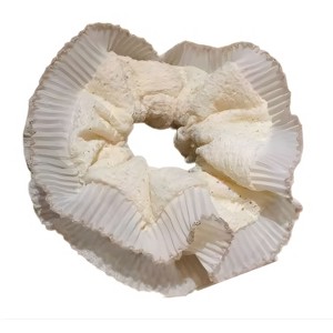 Kitcheniva Large Double-Layer Scrunchie 1 Pcs, Apricot Lace - 1 of 3