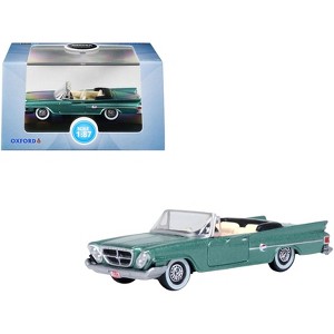 1961 Chrysler 300 Convertible Pinewood Green Metallic 1/87 (HO) Scale Diecast Model Car by Oxford Diecast - 1 of 4