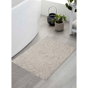 Bell Flower Collection Cotton Floral Pattern Tufted Bath Rug - Home Weavers - 1 of 4