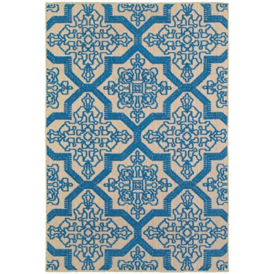 Oriental Weavers Cayman 2541M Sand/ Blue Indoor/Outdoor Area Rug - 9'10" x 12'10"