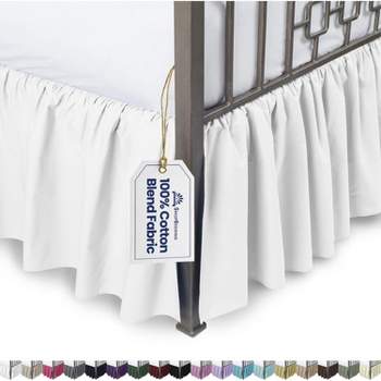 Shopbedding Ruffled Bed Skirt with Split Corner, Cotton Blend Dust Ruffle