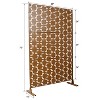 Vynxaria 76" Metal Privacy Screen - Freestanding Decorative Divider for Indoor & Outdoor Use - 2 of 4