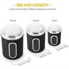 Fortune Candy 3 PCS Stainless Steel Canister Set with Anti-Fingerprint Lids & Visible Windows, Multipurpose Food Storage for Kitchen or Travel - 3 of 4