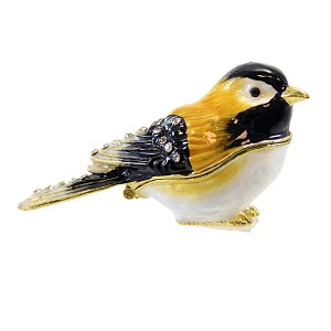 Kubla Craft 1.5 Inch Chickadee Box Bird Hinged Bird Figurines - 1 of 3