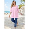 Woman Within Ruffled Elbow-Sleeve Tunic - 3 of 4