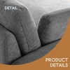 50*43" Oversized Chenille Single Sofa Chair,Wide and Deep Seat Accent Chair,Modern Upholstered Comfy Armchair with Pillows - Leovsnove - 4 of 4