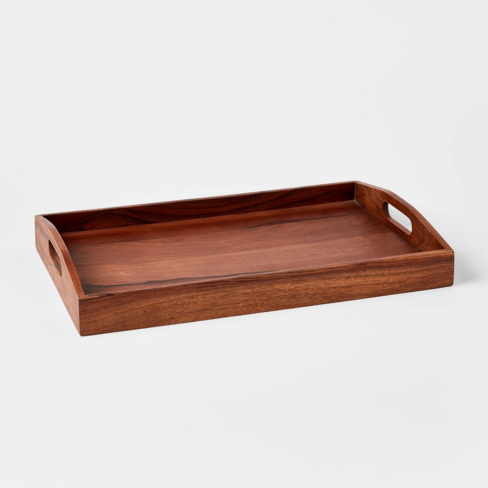 Photos - Tray 20" x 13" Wood Signature Serving  - Threshold™