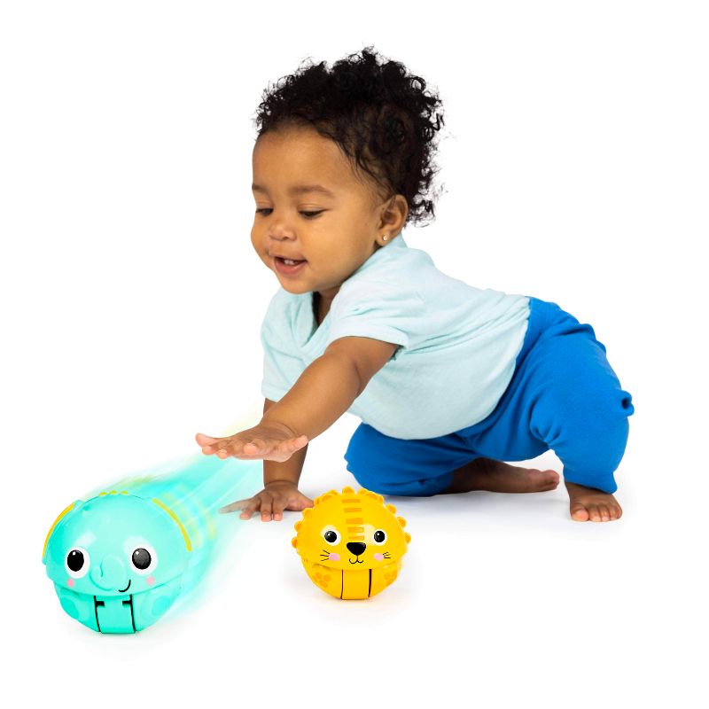 Bright Starts Giggables Roll and Cheese Pals Baby Toy - 2pk, 4 of 12
