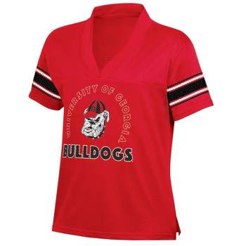 NCAA Georgia Bulldogs Women's Mesh Jersey T-Shirt