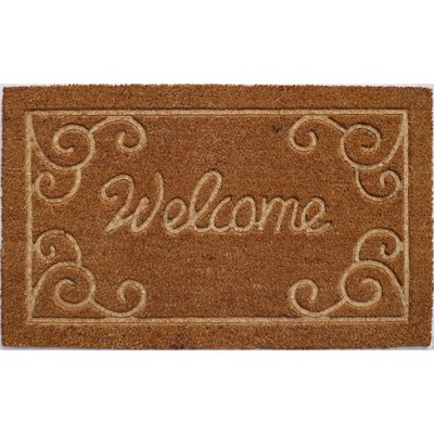 Imports Dcor Embossed welcome 30x18x.5” Brown