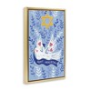 Stupell Industries Happy Hanukkah Dove & Florals Floating Frame Canvas Art - 2 of 4