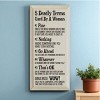 Slickblue Humorous Wood Wall Sign – 5 Deadly Woman Terms Explained – Rustic Home or Office Decor 9x18 - 2 of 3