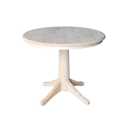 International Concepts 36" Round Top Pedestal Table-28.9" H, Unfinished - image 1 of 4