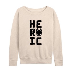 Women's - How to Train Your Dragon - Heroic Lightweight French Terry Wide Neck Long Sleeve Shirt - 1 of 4