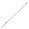 Bella Silver Sterling Silver, 7mm & 4mm Round CZ Tennis Bracelet - Silver - 7.25 Inch - 2 of 3