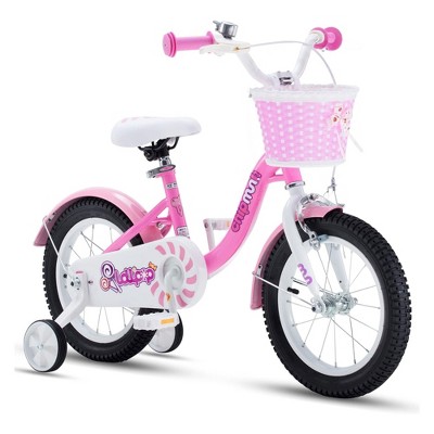 RoyalBaby Chipmunk Steel Frame Kids Bike with Single Hand Brake, Training Wheels, Kickstand, Bell, Basket, and Tool Kit for Boys & Girls