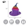 HalloweenCostumes.com One Size Fits Most Women Women's Rainbow Borealis Heartfelted Witch Costume Hat,  Multicolored - 4 of 4