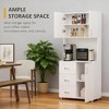 ORRD 2 72" White Pantry Cabinet with 3 Drawers & Adjustable Shelves, Freestanding Kitchen Storage - 2 of 4