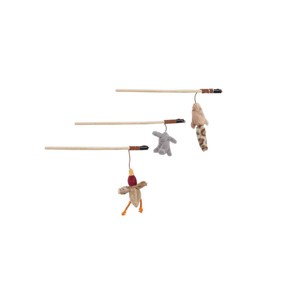 Ethical Pets Skinneeez Forest Friends Teaser Wand Cat Toy With Catnip - 13" - 1 of 3