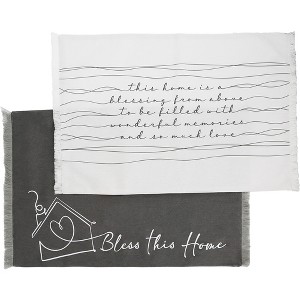Pavilion Gift Company - Bless This Home - Cotton Placemats (Set of 2) - Placemat - 1 of 4