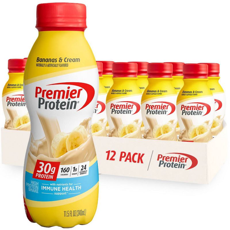 Premier Protein Nutritional Shake - Bananas &#38; Cream - 11.5 fl oz/12pk, 1 of 6