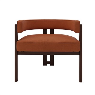 OUTSUPPLY 2 Pcs Accent Chair Upholstered Armchair with Open Back, Dining Chair, Side Chair for Living Room, Bedroom, Dining Room