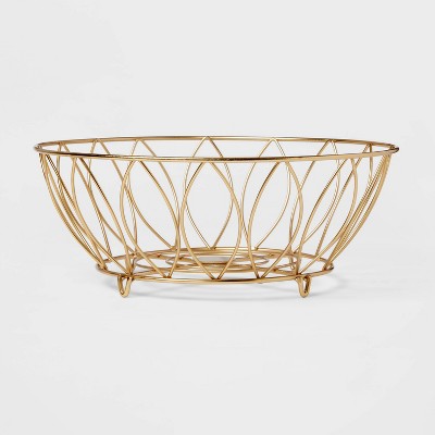 Iron Wire Fruit Basket Gold - Threshold™
