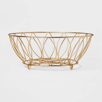 Iron Wire Fruit Basket Gold - Threshold™