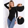 INSPIRE CHIC Women's Long Sleeve Boat Neck Irregular Casual Knit Sweater - 2 of 4