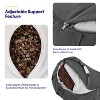 Crescent Zafu Meditation Cushion, 17" Yoga Pillow with removable cotton cover - 3 of 4