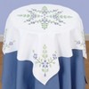 Jack Dempsey Stamped White Perle Edge Table Topper 35"X35"-XX Floral - 2 of 2