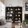 3-5 Tier Bookcase, Farmhouse Book Shelf with Storage Open Display Bookshelves,  Low Book Case Wooden 3-5 Shelf Bookcase Home Decor Furniture - 2 of 4