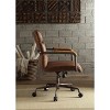 Executive Office Chair High Back Top Grain Leather with Adjustable Height and Swivel Base for Office or Home-3irtyhousy - 2 of 4
