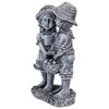Northlight 13" Boy and Girl Apple Picking Outdoor Garden Statue - 3 of 4