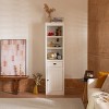 75" Narrow Bookcase with Drawer & Cabinet,5-Tier Freestanding Storage & Display Shelf for Living Room,Bedroom,Entryway-Baofuwish - 2 of 4