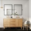 1-Piece Black 23 in.W x 31 in.H Iron Right Angle Hardware Hanging Mirror Wall Mirror - 3 of 4